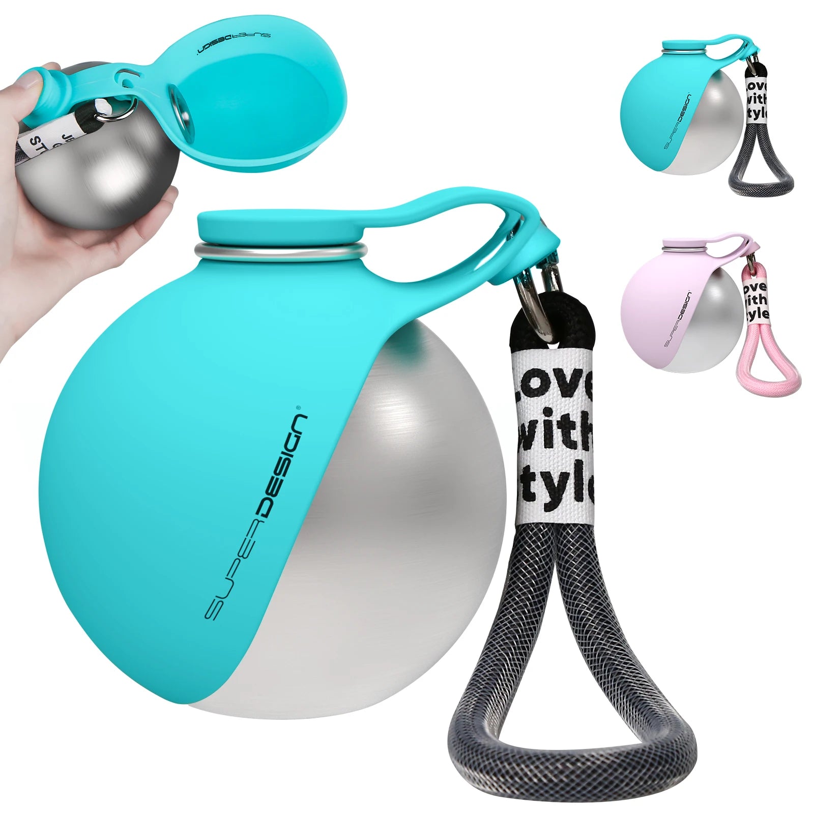 2-in-1 Portable Dog Water Bottle - Leak-Proof Travel Dispenser