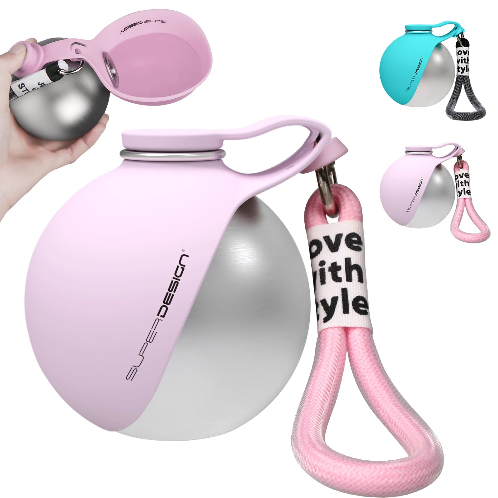 2-in-1 Portable Dog Water Bottle - Leak-Proof Travel Dispenser