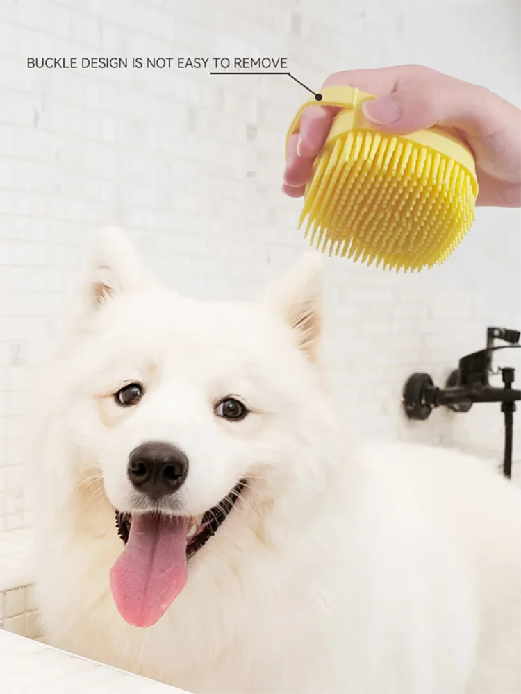2-in-1 Pet Shower Brush — Soap Dispenser & Massage for Dogs & Cats